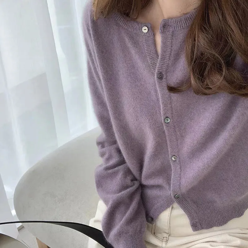 Sarebon-여성 니트 가디건, 짧은 코트, 루즈한 탑, 인기 스웨터, 봄과 가을, 신작, 2022